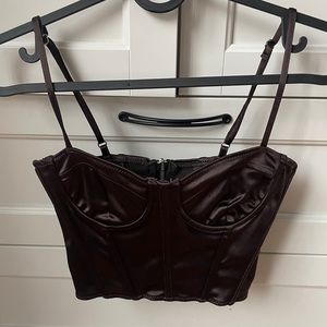 Brown corset top - H&M
